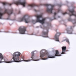 Asingeloo Pink Zebra Jasper Natural Gemstone Loose Beads 8mm Crystal Energy Stone Healing Power for Jewelry Making