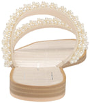 Dolce Vita Women's Ivee Flat Sandal 8.5 Vanilla Pearls