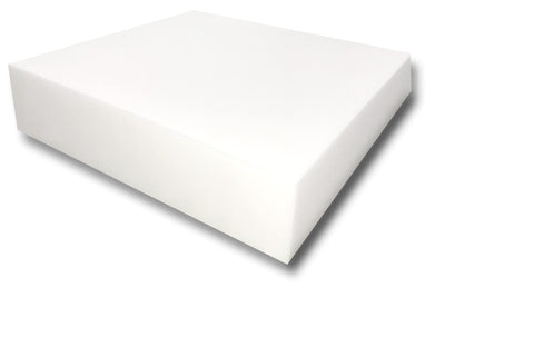 FoamTouch Upholstery Foam Cushion High Density, 6" H X 24" W X 24" L, White, 1 Count (Pack of 1) 6x24x24 Solid