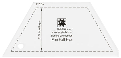 Dimensions Small Half Hexagonal Quilting Ruler and Quilting Template