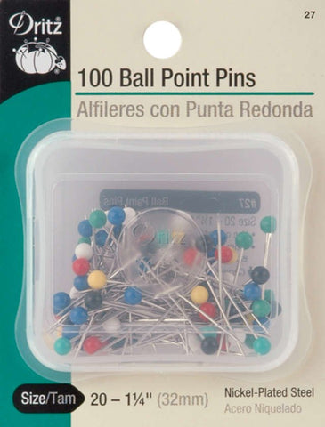 Dritz 27 Ball Point Pins, 1-1/4-Inch (100-Count) 100-Count