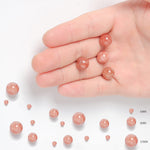 45pcs 8mm Natural Stone Beads Sunstone Chalcedony Beads Energy Crystal Healing Power Gemstone for Jewelry Making, DIY Bracelet Necklace