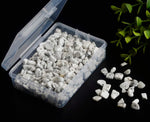 Natural Chip Stone Beads White Howlite 5-8mm About 400 Pieces Irregular Gemstones Healing Crystal Loose Rocks Bead Hole Drilled DIY for Bracelet Jewelry Making Crafting (5-8mm, White Howlite)