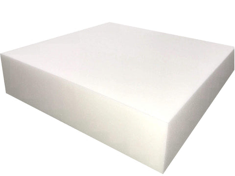 FoamTouch Upholstery Foam Cushion High Density, 5" H X 24" W X 24" L, White 5x24x24 Plain