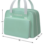 SINGER | Machine Carrying Case, Teal Color, Spacious Case Fits Most Standard Sewing Machines and Sergers, Fully-Padded Interior, Durable Canvas Exterior, Easy Zip, Large Front Pocket, Easy Transport
