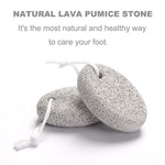 Natural Foot Pumice Stone for Feet, Borogo 2-Pack Lava Pedicure Tools Hard Skin Callus Remover for Feet and Hands - Natural Foot File Exfoliation to Remove Dead Skin, Heels, Elbows, Hands White