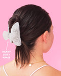 xo, Fetti Bride Claw Clip, White Acrylic Hair Clip, Rhinestone Bride Logo | Bachelorette Party Decorations, Bridesmaid Gift, Bridal Shower, Wedding
