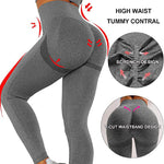 OQQ Women's 2 Piece Butt Lifting Yoga Leggings Workout High Waist Tummy Control Ruched Booty Pants Black Darkgreen Medium