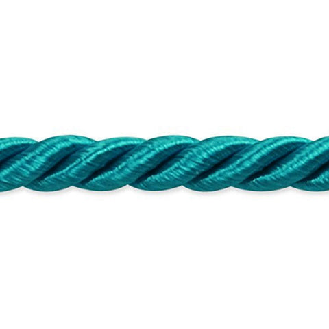 Expo International Charlotte Twisted Cord Trim, 20 yd/3/16, Teal