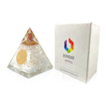 Orgone Pyramid | Selenite Orgonite Pyramid for Peace, Calm & Positive Energy | Healing Crystal Gemstone Pyramid | Orgone Pyramid Crystal - Handmade In India