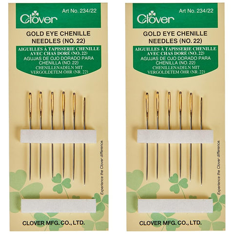 Clover Gold Eye Chenille, No. 22 (Pack of 2) 1 Count (Pack of 2)