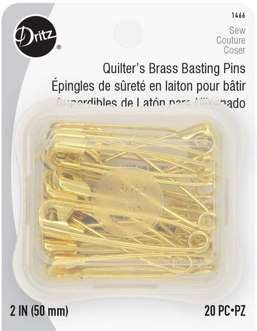 Dritz 1466 Safety Pins, Brass, Size 3 (20-Count)