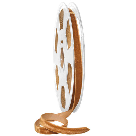 Morex Ribbon Nylon, 3/8 inch by 11 Yards, Copper, Item 01210/10-447 Nylvalour Velvet Ribbon, 3/8" x 11 yd,