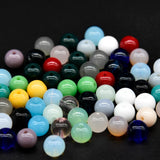 KOTHER 600PCS Glass Beads for Jewelry Making, 8mm DIY Gemstone Crystal Beads Bracelet Making Kit Healing Chakra Beads, 24 Color Round Gemstone Beads Suitable for Beginners