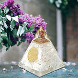 Orgone Pyramid | Selenite Orgonite Pyramid for Peace, Calm & Positive Energy | Healing Crystal Gemstone Pyramid | Orgone Pyramid Crystal - Handmade In India