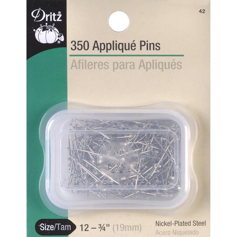 Dritz 42 Appliqué Pins, 3/4-Inch (350-Count), Nickel