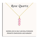 Rose quartz necklace pink necklace for women, crystal jewelry as spiritual gifts for daughter pink beaded necklace as rose quartz jewelry for friends crystal pendant necklace healing gifts for girls pink rose quartz