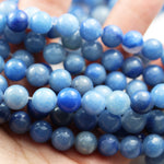 Crystal Beads for Jewelry Making Jewelry Energy Healing Crystals Jewelry Chakra Crystal Jewerly Beading Supplies Blue Aventurine 8mm 15.5inch About 46-48 Beads