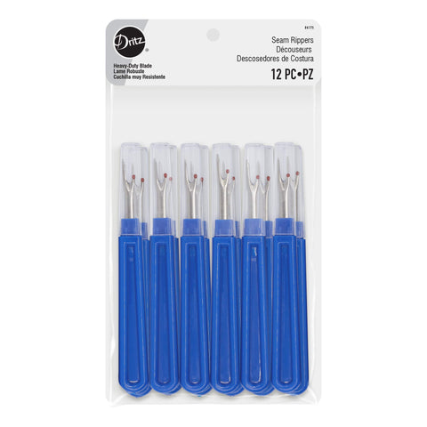 Dritz Deluxe Seam Ripper Large Blade Sewing Accessories, 12 Pack, None