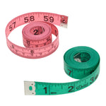 Dritz 60" Fashion, Assorted Colors Tape Measure, 5/8"x60", Pink, Green Standard 5/8"x60"