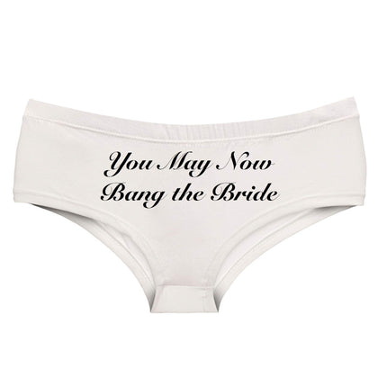 AWESOMETIVITY Bachelorette Gifts for Bride - Bridal Lingerie Underwear, XS-XXL 6-8 You May Now Bang the Bride