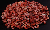 Natural Chip Stone Beads Red Jasper 5-8mm About 400 Pieces Irregular Gemstones Healing Crystal Loose Rocks Bead Hole Drilled DIY for Bracelet Jewelry Making Crafting (5-8mm, Red Jasper)