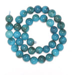 60pcs 6mm Natural Stone Beads Blue Apatite Beads Energy Crystal Healing Power Gemstone for Jewelry Making, DIY Bracelet Necklace