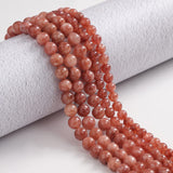 45pcs 8mm Natural Stone Beads Sunstone Chalcedony Beads Energy Crystal Healing Power Gemstone for Jewelry Making, DIY Bracelet Necklace