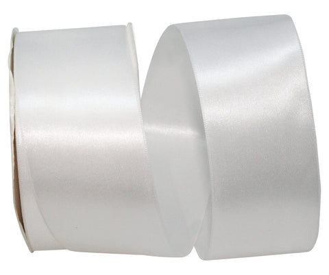 Reliant Ribbon 5000-030-16K Double Face Satin Allure Dfs Ribbon, 2-1/4 Inch X 50 Yards, White