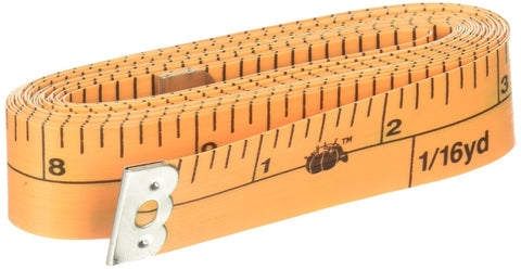 Dritz 3195 Yardage Marked Tape Measure, 288-Inch , Orange 1"x144" (288")