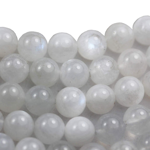 Moonstone 10mm Natural Gemstone Beads for Bracelets kit Energy Healing Crystals Jewelry Chakra Crystal Jewerly Beading Supplies 15.5inch About 36-40 Beads Moonstone