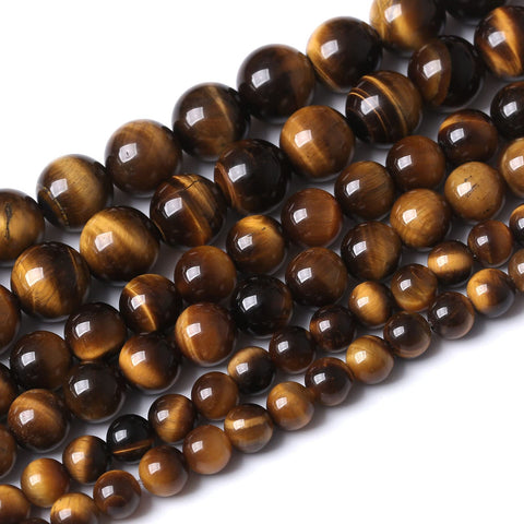 45PCS 8MM AAA Yellow Tiger Eye Stone Beads Natural Gemstone Bead Crystal Healing Energy Jewelry Making DIY 15 inches