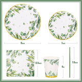 Gender Neutral Baby Shower Plates and Napkins for 25 Sage Green Party Decorations Boy Girl Birthday Bridal Shower Floral Wedding Gold Green Decor Greenery Safari Jungle Theme Boho chic Party Supplies