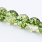 Asingeloo Natural Green Peridot Stone Beads for Jewelry Making Gemstone Loose Beads Crystal Energy Stone Healing Power 6mm /15inch a Strand Green Crystal