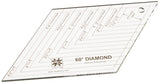 EZ Quilting 60 Degree Diamond Ruler Quilting Template, Clear