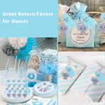 Baby Shower Favors, 50 Sets Guests Return Gifts Include Elephant Keychain + Organza Bags + Thank You Tags Baby Shower Decorations for Boys Baptism Favors Elephant Theme Party Favors