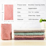Microfiber Cleaning Cloth, Kitchen Towels, Double-Sided Microfiber Towel Lint Free Highly Absorbent Multi-Purpose Dust and Dirty Cleaning Supplies for Kitchen Car Cleaning. Pack of 12