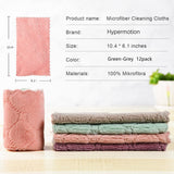 Microfiber Cleaning Cloth, Kitchen Towels, Double-Sided Microfiber Towel Lint Free Highly Absorbent Multi-Purpose Dust and Dirty Cleaning Supplies for Kitchen Car Cleaning. Pack of 12