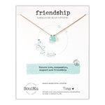 SoulKu Soul Shine Handmade Necklace, Empowering Jewelry With Healing Crystal, Inspirational Jewelry For Women, Mom & Sister, 2"" Extender With Lobster Clasp, 16"" Nylon Cord (Turquiose, Friendship) Turquoise