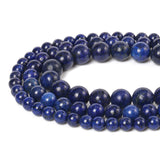 35pcs 10mm Natural Stone Beads Lapis Lazuli Beads Energy Crystal Healing Power Gemstone for Jewelry Making, DIY Bracelet Necklace
