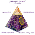 Orgone Pyramid | Amethyst Orgonite Pyramid for Power & Wisdom | Healing Crystal Gemstone Pyramid | Orgone Pyramid Crystal - Handmade In India