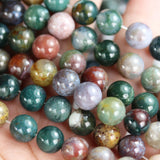 Indian 8mm Agate Beads Gemstone Beads for Jewelry Making Energy Healing Crystals Jewelry Chakra Crystal Jewerly Making Supplies 15.5inch About 46-48 Beads Indian Agate