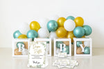 OUDIEA Diaper Raffle Baby Shower Party Game, Greenery - 1 Sign and 50 Guessing Cards, Baby Shower Gender Reveal Party Supplies Decorations, Bring A Pack of Diapers for Mom-To-Be - 027