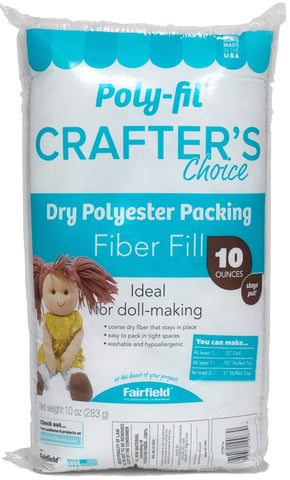 Fairfield CCDF10 Poly-Fil Crafter's Choice Dry Packing Fiber Fill Bag, 10 Ounce (Pack of 1), Blue