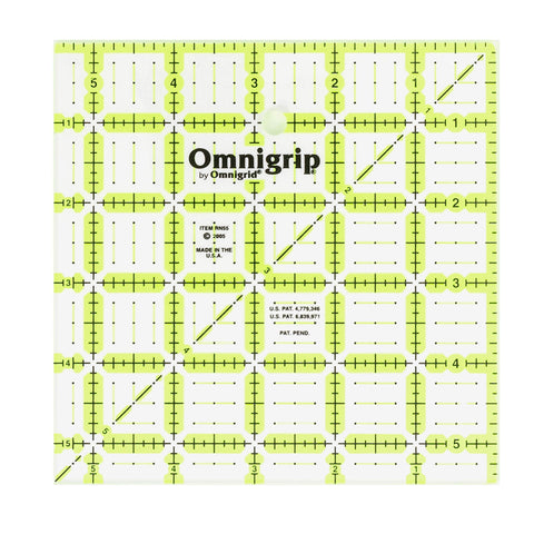 Omnigrid 5-1/2-Inch by 5-1/2-Inch Non-Slip Quilter's Ruler Square 5-½" x 5-½"