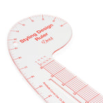 Dritz Styling Design Ruler Rulers & Accessories, Clear, 1Pack