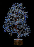 Lapis Lazuli Chakra Tree of Life - Crystal Tree for Positive Energy, Feng Shui Decor - Gemstone Money Bonsai Tree, Good Luck Healing Crystals - Blue Meditation Stones, Spiritual Unique Gift 10-12"
