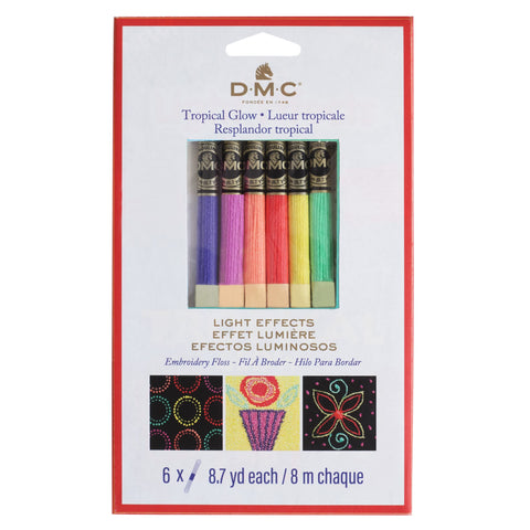DMC Light Effects Floss Pack 8.7yd 6/Pkg, Tropical Glow