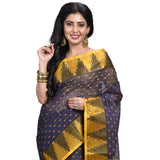 Raj Sarees Women's Pure Georgette Saree Without Blouse Piece Mustard Yellow; Golden