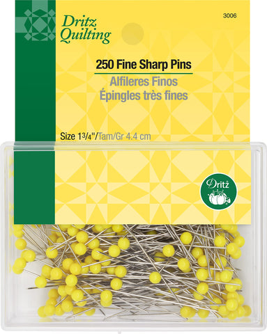 Dritz 3006 Fine Sharp Pins, 1-3/4-Inch (250-Count)